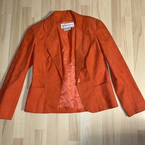 Jerry Silverman by saulino peach suede jacket